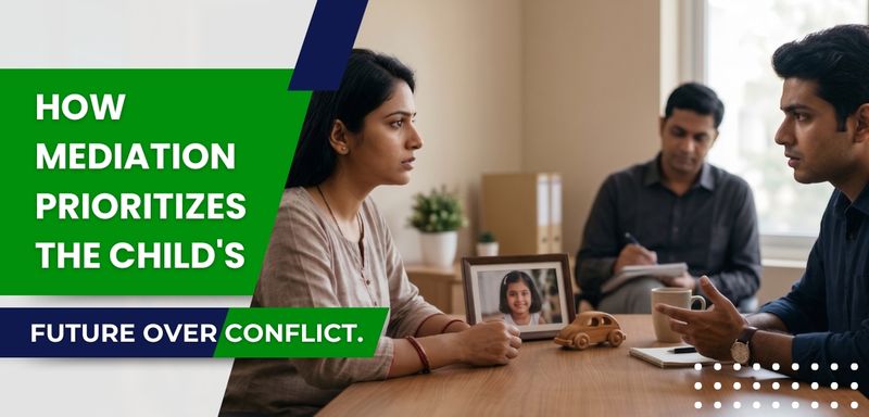 family mediation India child focused discussion illustration